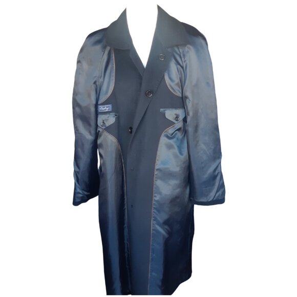 Coppley SZ 42 100% Cashmere Black Single Breasted Concealed Placket Overcoat - Picture 15 of 16